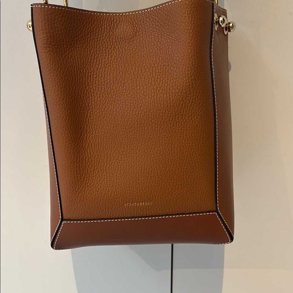 Strathberry Brown Pebbled Leather Tote
Lana mini bucket bag